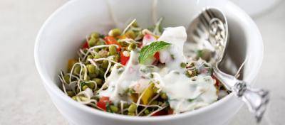 Sprout Salad With Curd