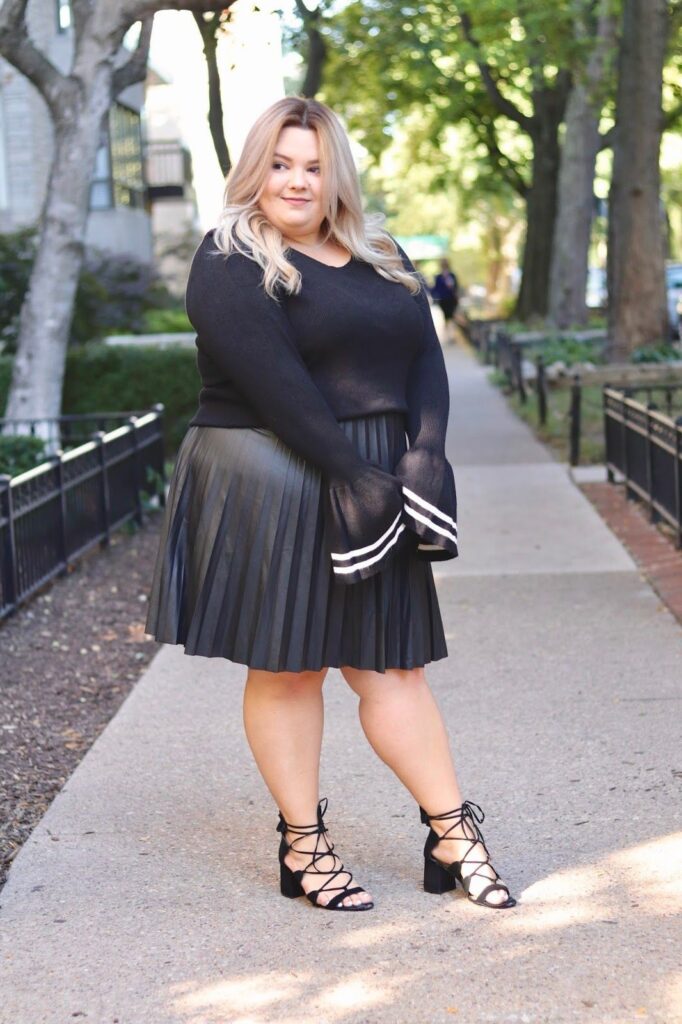 Style With Plus Size Mini Leather Skirt